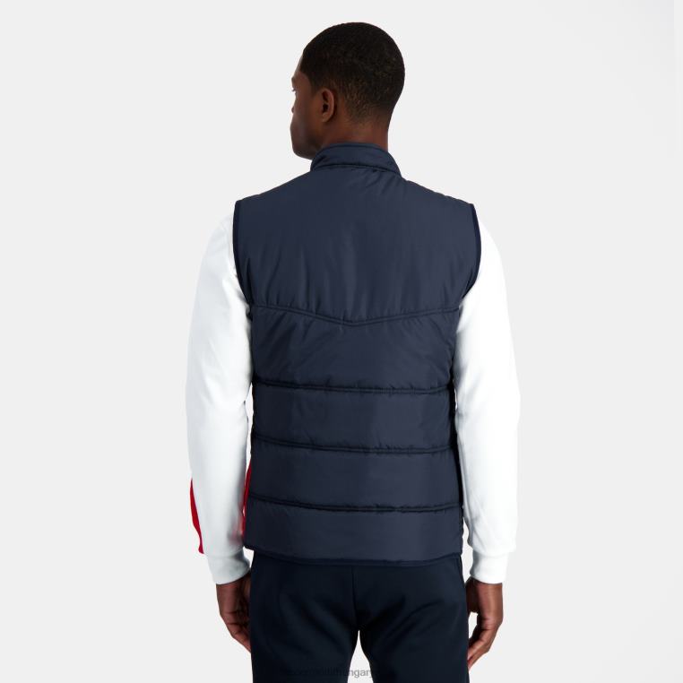 ruházat férfiak Le Coq Sportif uniszex ujjatlan kabát kék 846V118