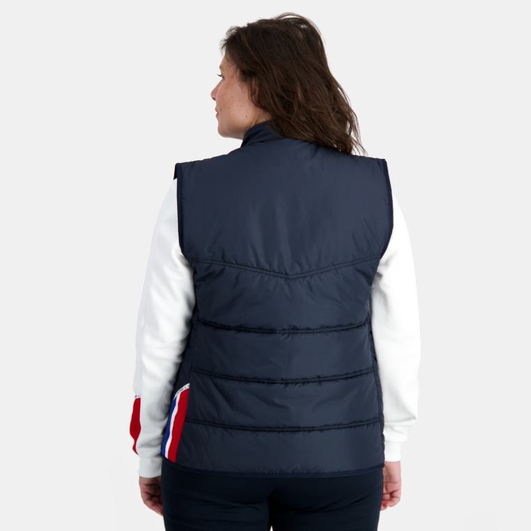 ruházat férfiak Le Coq Sportif uniszex ujjatlan kabát kék 846V118