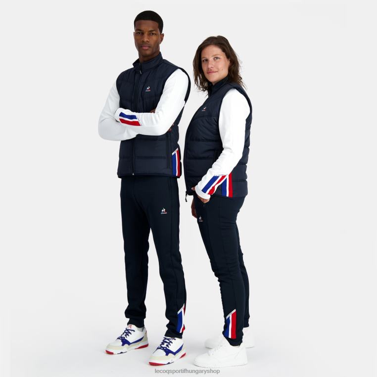 ruházat férfiak Le Coq Sportif uniszex ujjatlan kabát kék 846V118