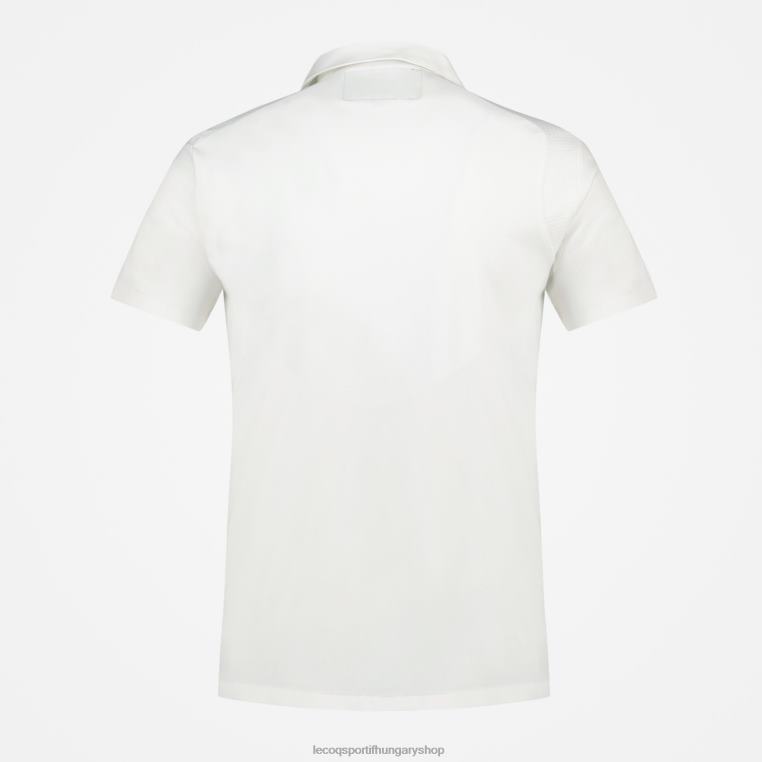ruházat férfiak Le Coq Sportif pamut póló fehér 846V128