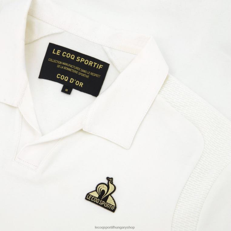 ruházat férfiak Le Coq Sportif pamut póló fehér 846V128