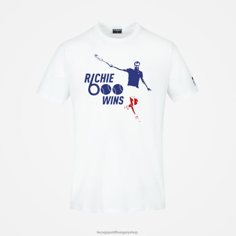 ruházat férfiak Le Coq Sportif divatos póló fehér 846V158