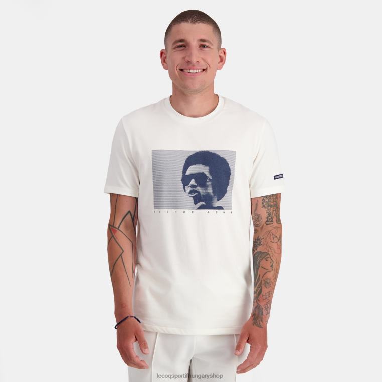 ruházat férfiak Le Coq Sportif divatos póló fehér 846V159