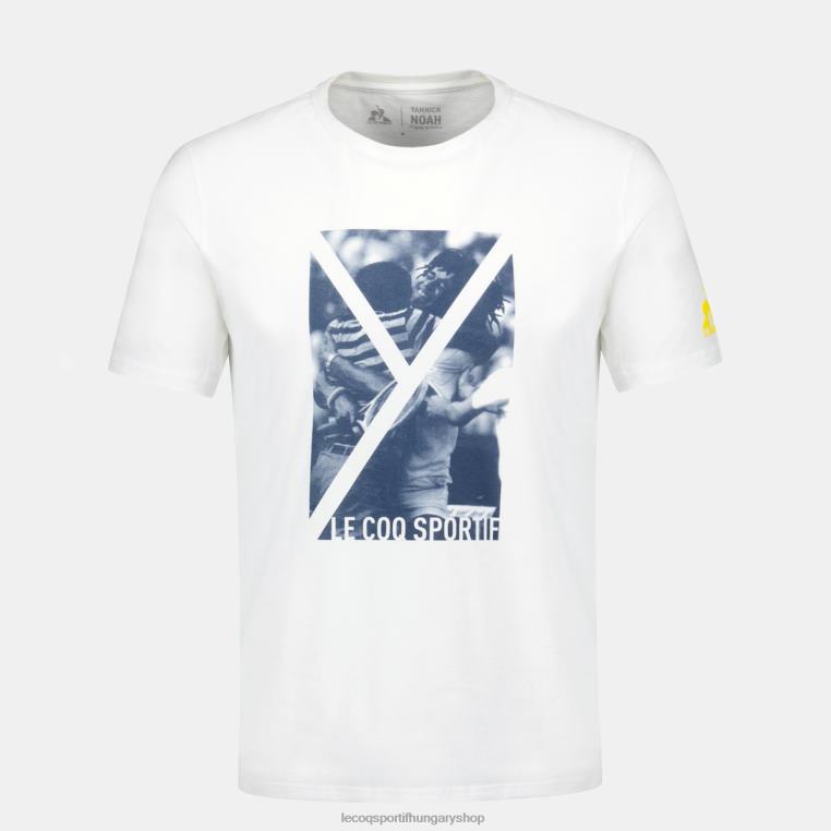 ruházat férfiak Le Coq Sportif divatos póló fehér 846V160
