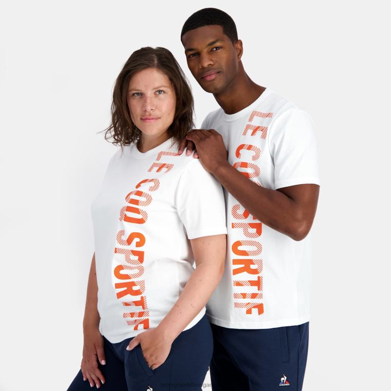 ruházat férfiak Le Coq Sportif divatos póló fehér 846V162