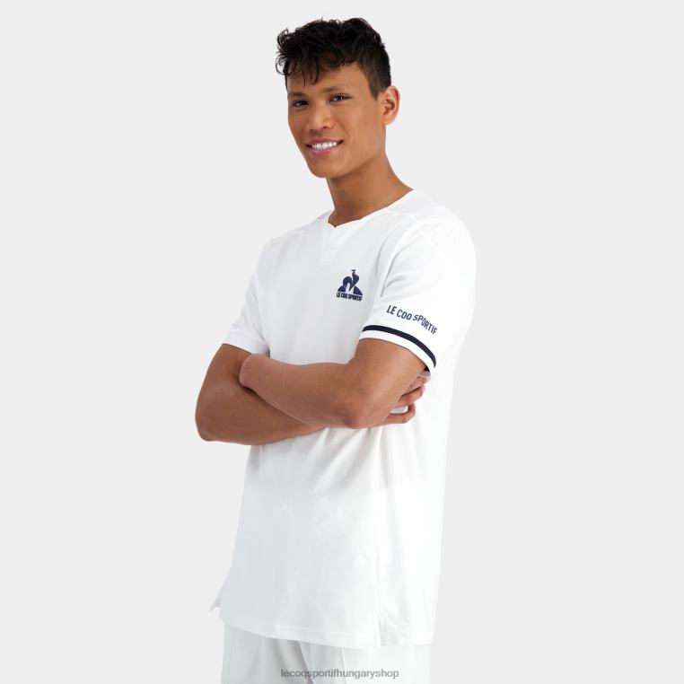 ruházat férfiak Le Coq Sportif divatos póló fehér 846V165