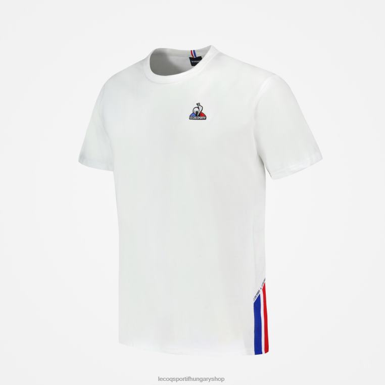ruházat férfiak Le Coq Sportif divatos póló fehér 846V170