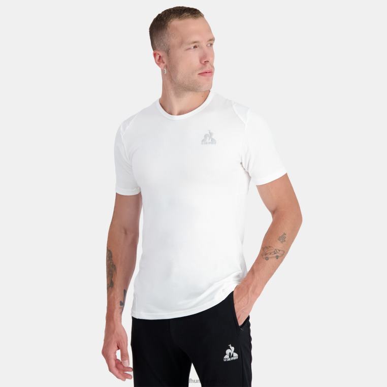 ruházat férfiak Le Coq Sportif divatos póló fehér 846V176