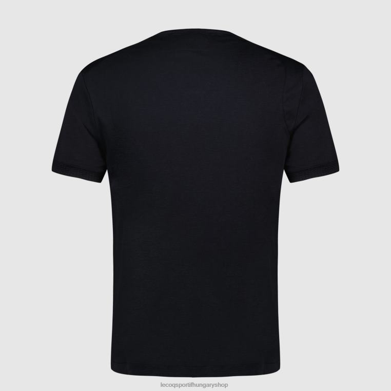 ruházat férfiak Le Coq Sportif divatos póló fekete 846V155