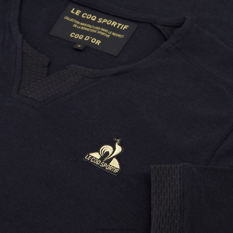 ruházat férfiak Le Coq Sportif divatos póló fekete 846V155