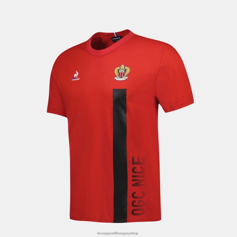 ruházat férfiak Le Coq Sportif divatos póló piros 846V150