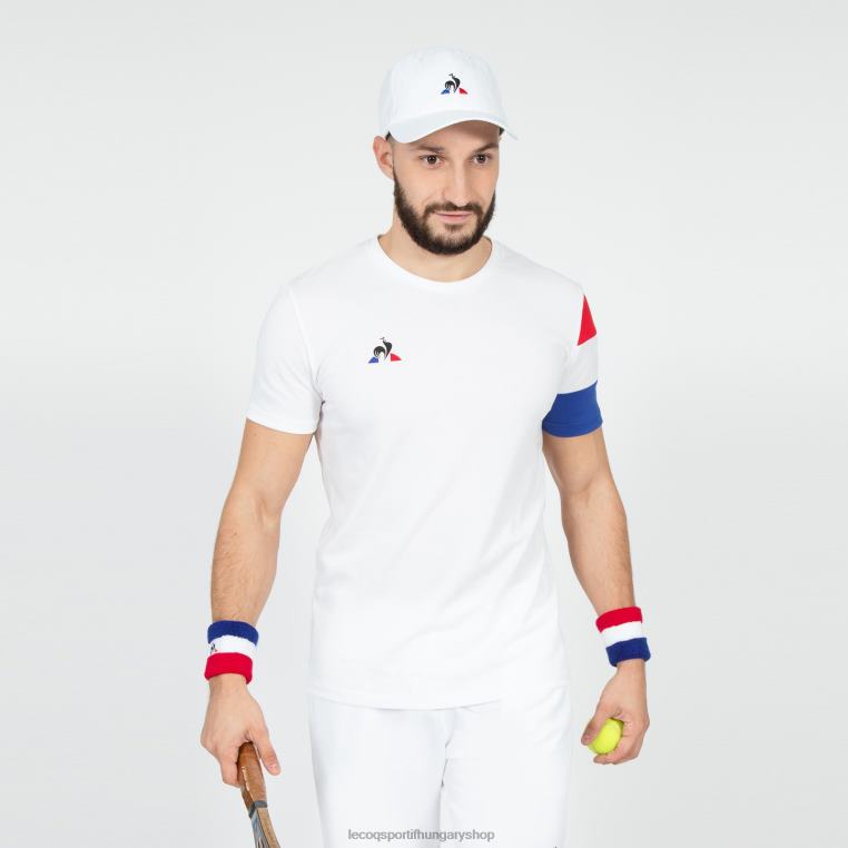 ruházat férfiak Le Coq Sportif fehér póló 846V497