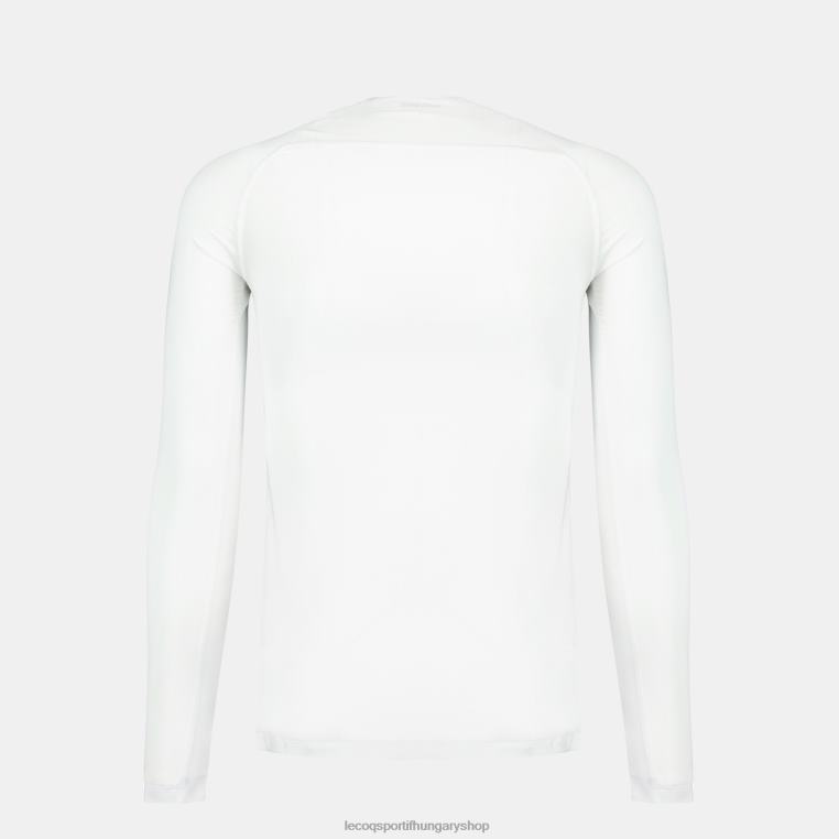 ruházat férfiak Le Coq Sportif hosszú ujjú póló fehér 846V200