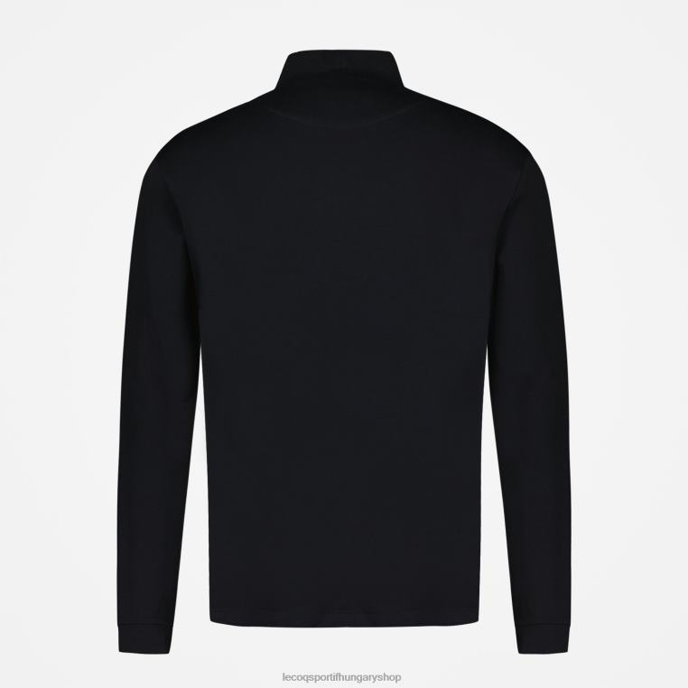 ruházat férfiak Le Coq Sportif hosszú ujjú póló fekete 846V461