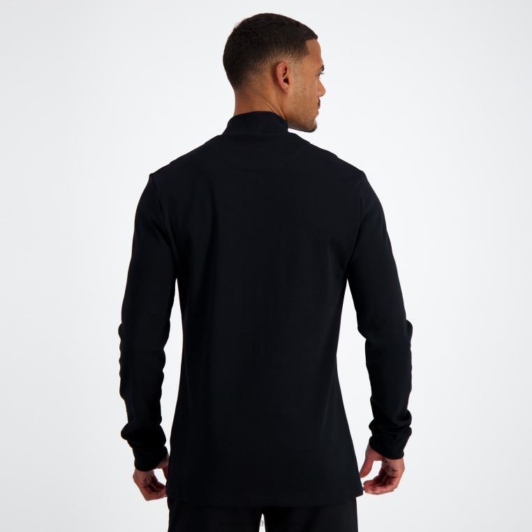 ruházat férfiak Le Coq Sportif hosszú ujjú póló fekete 846V461