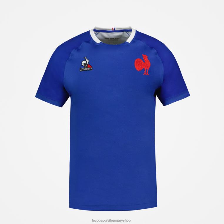 ruházat férfiak Le Coq Sportif jersey replika rögbi 7 - equipe de france kék 846V475