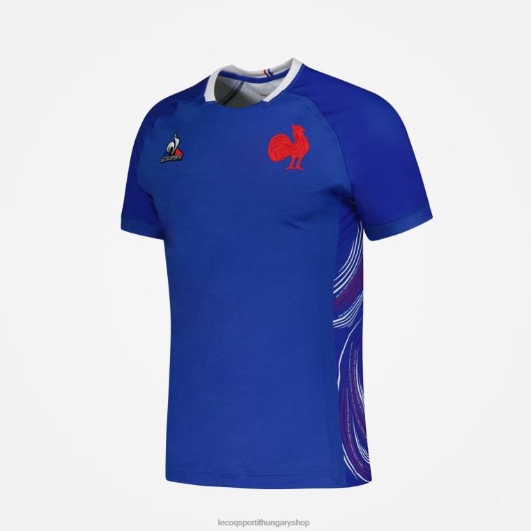 ruházat férfiak Le Coq Sportif jersey replika rögbi 7 - equipe de france kék 846V475