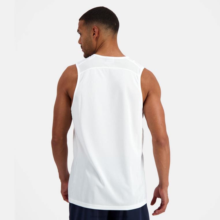 ruházat férfiak Le Coq Sportif mellény felső fehér 846V199