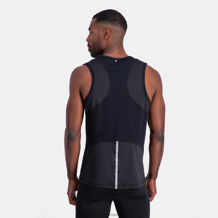ruházat férfiak Le Coq Sportif mellény felső fekete 846V177