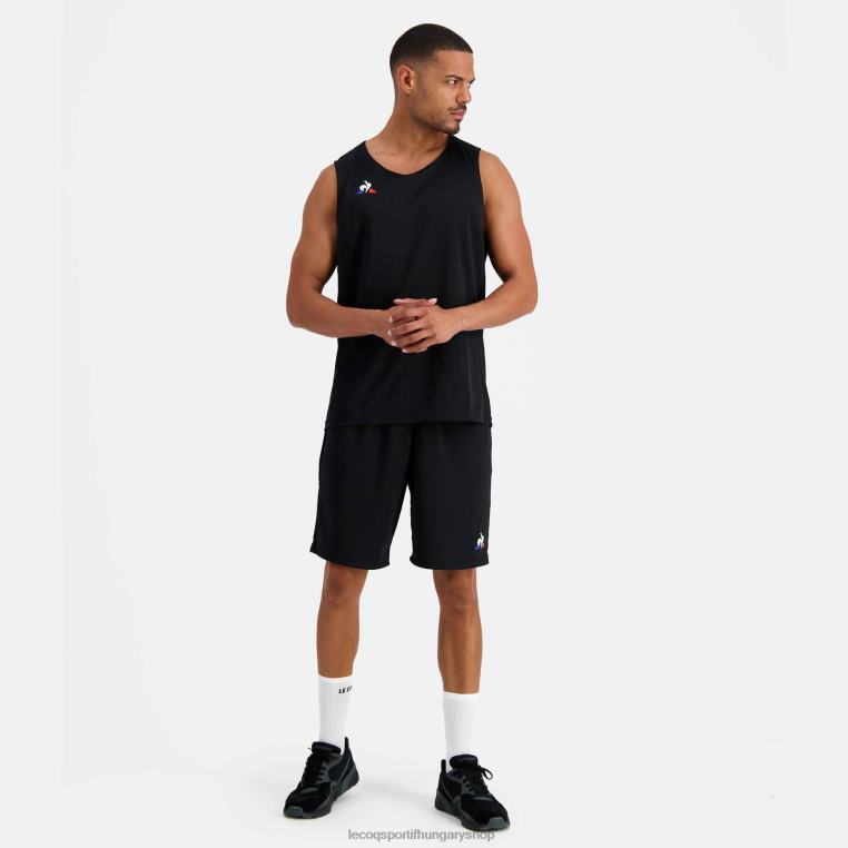 ruházat férfiak Le Coq Sportif mellény felső fekete 846V198