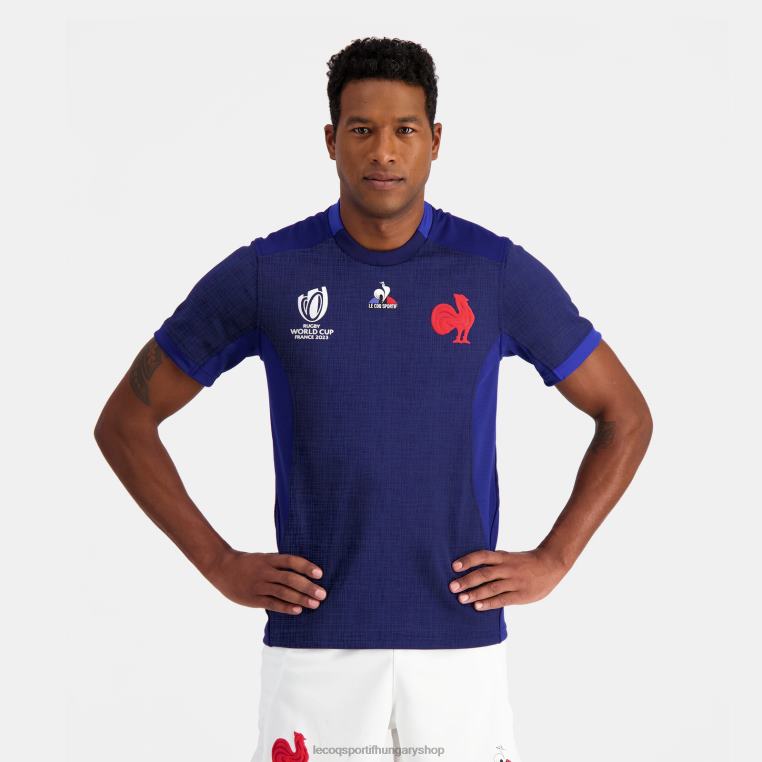 ruházat férfiak Le Coq Sportif mez replika xv de france - 2023-as rögbi világbajnokság, kék 846V692