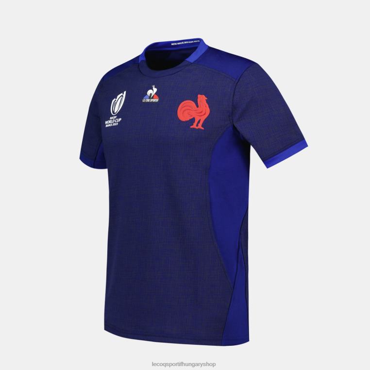 ruházat férfiak Le Coq Sportif mez replika xv de france - 2023-as rögbi világbajnokság, kék 846V692