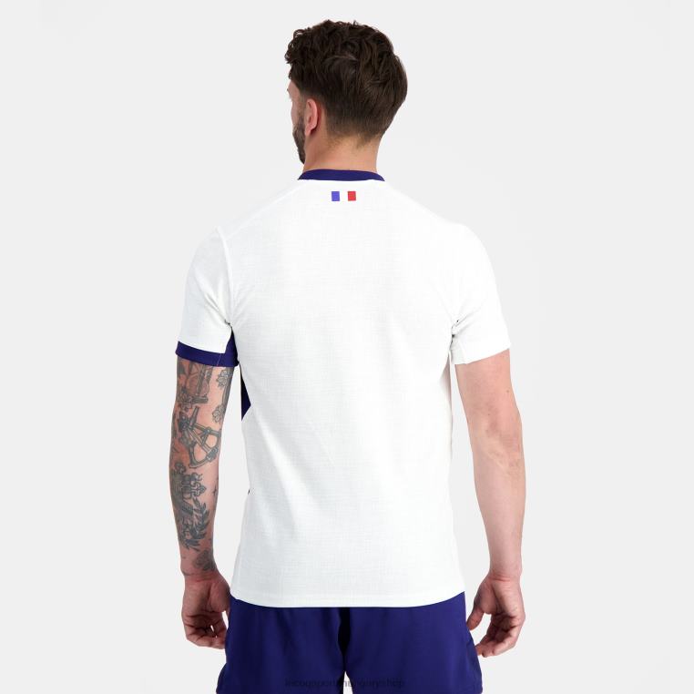 ruházat férfiak Le Coq Sportif mez replika xv de france - rögbi világbajnokság 2023 fehér 846V693