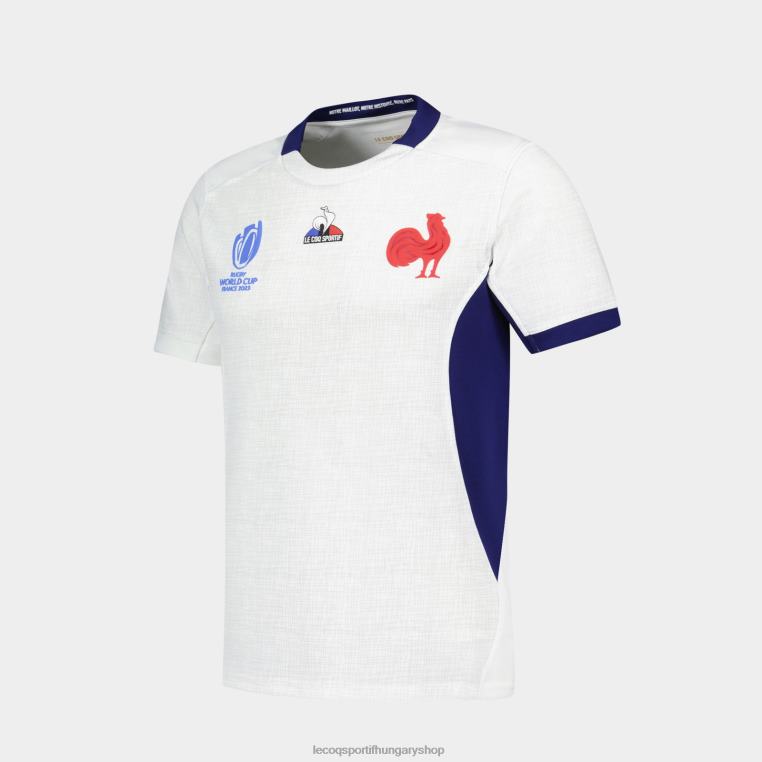 ruházat férfiak Le Coq Sportif mez replika xv de france - rögbi világbajnokság 2023 fehér 846V693