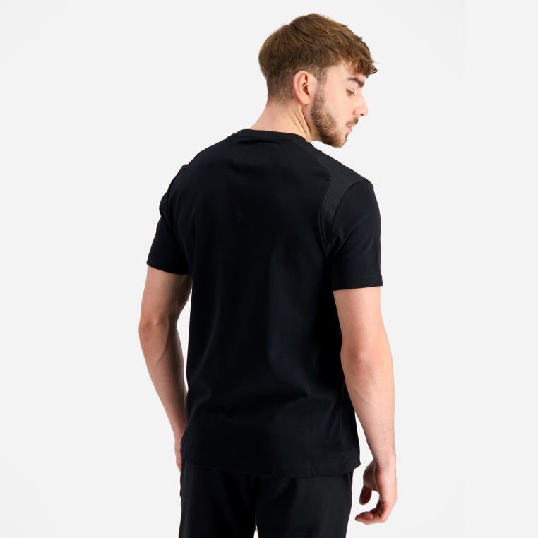 ruházat férfiak Le Coq Sportif póló fekete 846V185