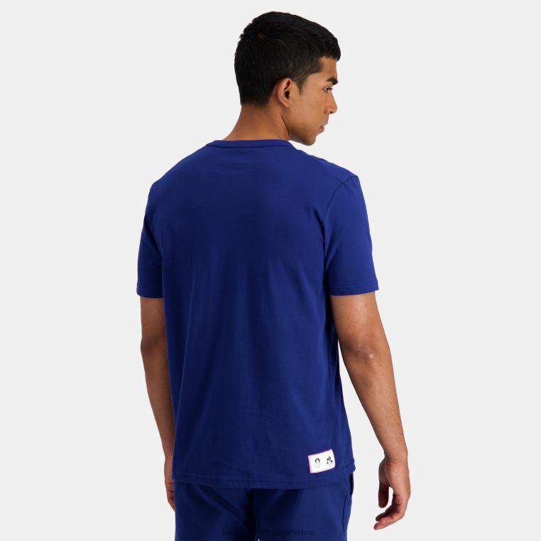 ruházat férfiak Le Coq Sportif póló kék 846V203