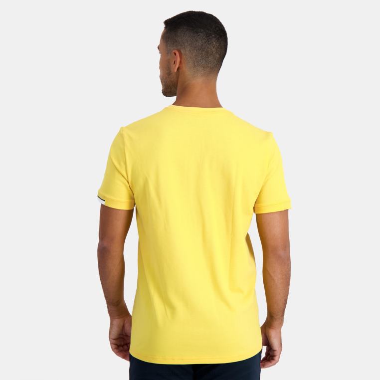 ruházat férfiak Le Coq Sportif póló sárga 846V211