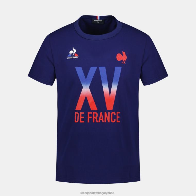 ruházat férfiak Le Coq Sportif póló - xv de france kék 846V141