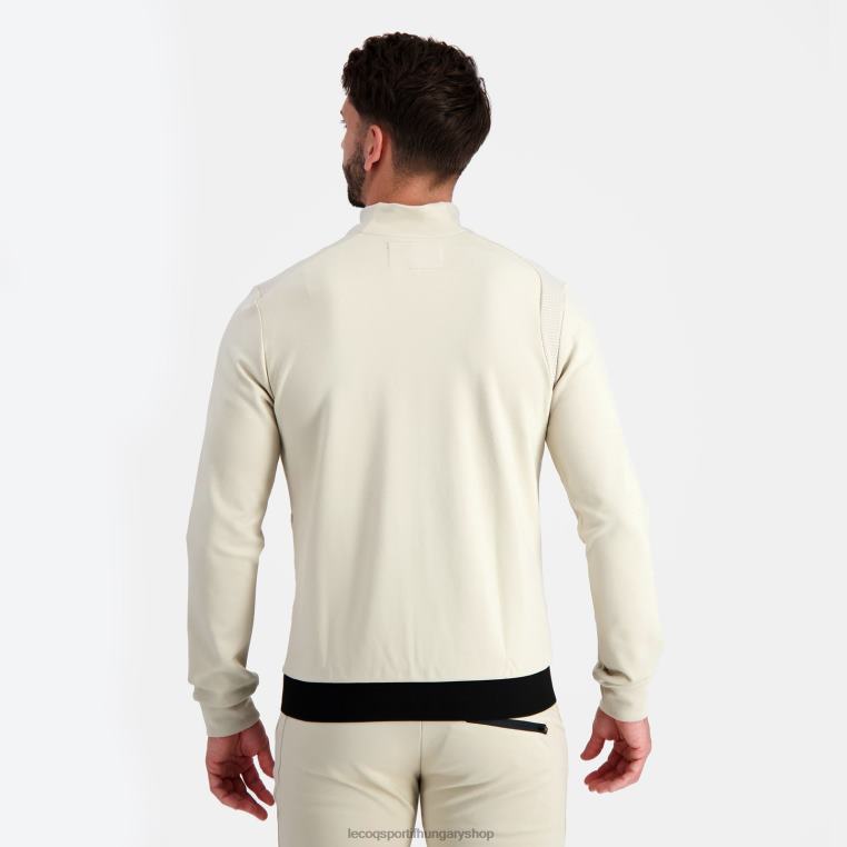 ruházat férfiak Le Coq Sportif cipzáros pulóver barna 846V8