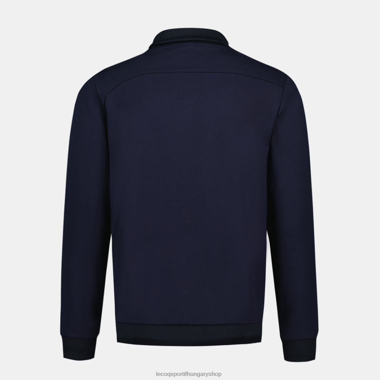 ruházat férfiak Le Coq Sportif cipzáros pulóver kék 846V34