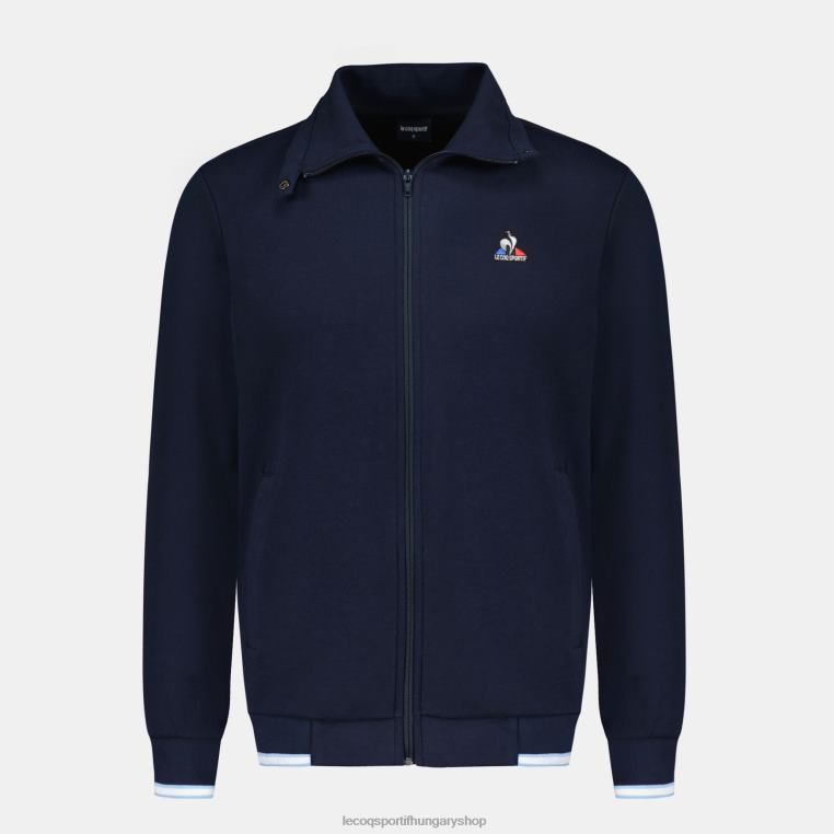 ruházat férfiak Le Coq Sportif cipzáros pulóver kék 846V433