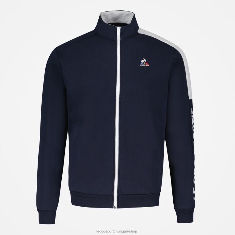 ruházat férfiak Le Coq Sportif cipzáros pulóver kék 846V459