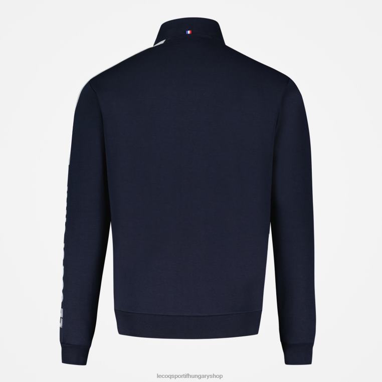 ruházat férfiak Le Coq Sportif cipzáros pulóver kék 846V459