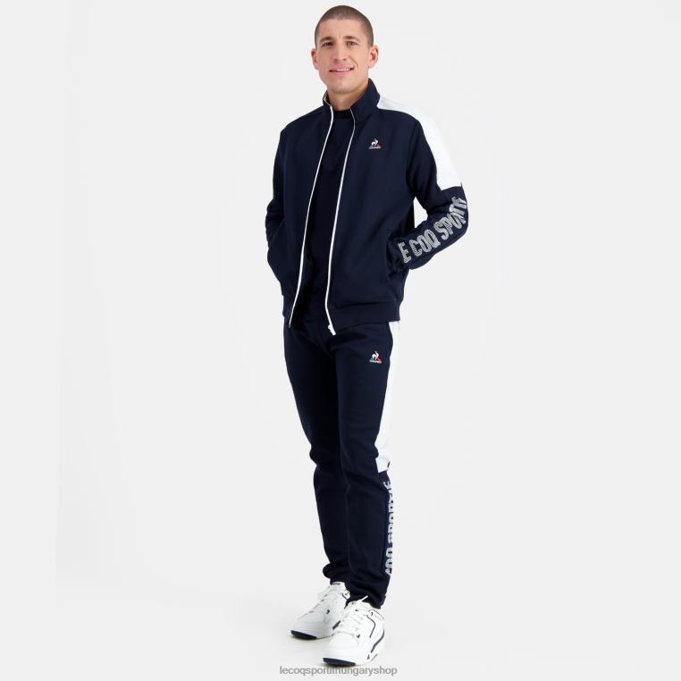 ruházat férfiak Le Coq Sportif cipzáros pulóver kék 846V459