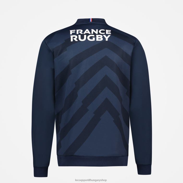 ruházat férfiak Le Coq Sportif cipzáros pulóver kék 846V474