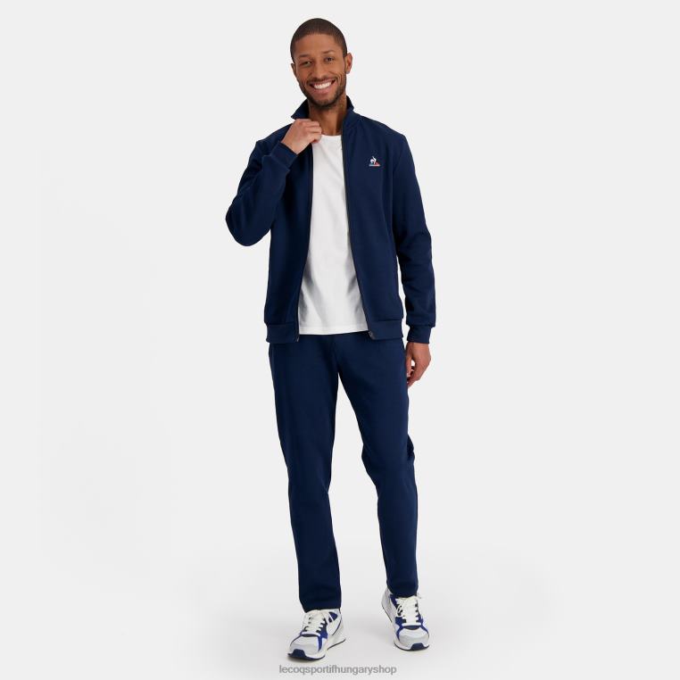 ruházat férfiak Le Coq Sportif cipzáros pulóver kék 846V52