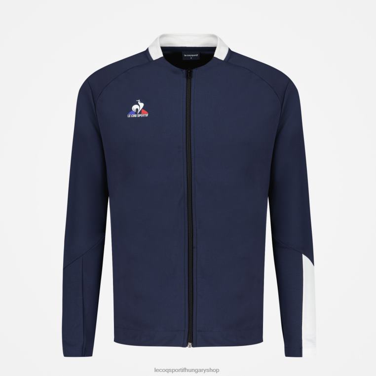 ruházat férfiak Le Coq Sportif cipzáros pulóver kék 846V74