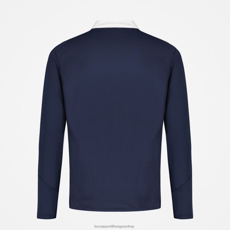 ruházat férfiak Le Coq Sportif cipzáros pulóver kék 846V74