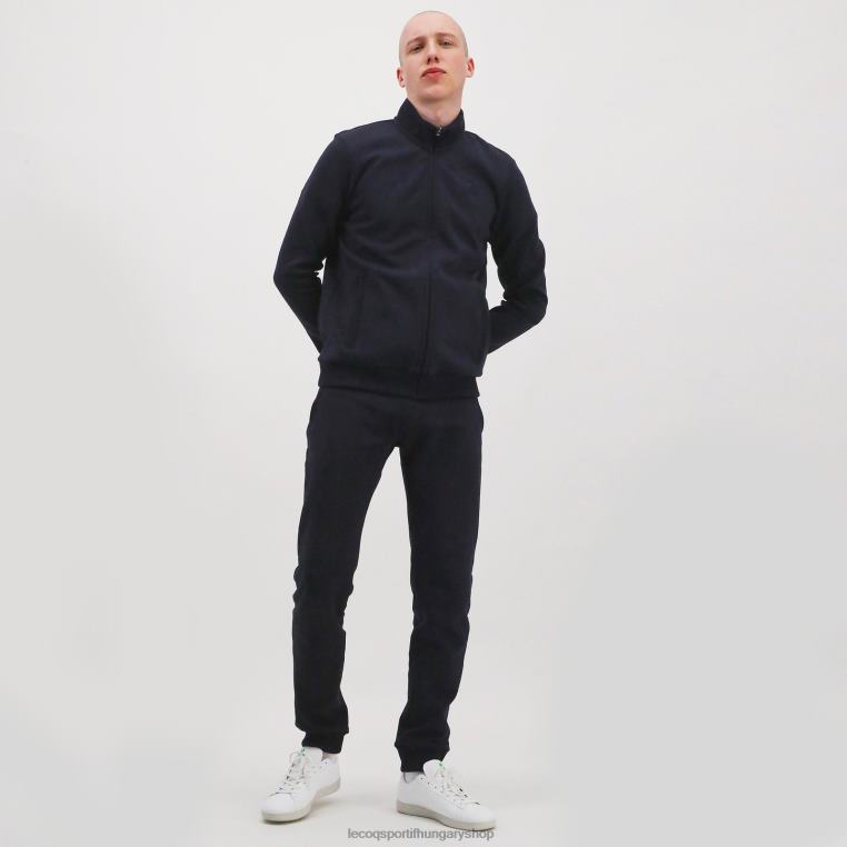 ruházat férfiak Le Coq Sportif cipzáros pulóver kék 846V77