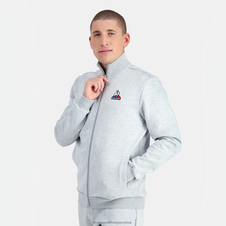 ruházat férfiak Le Coq Sportif cipzáros pulóver szürke 846V57