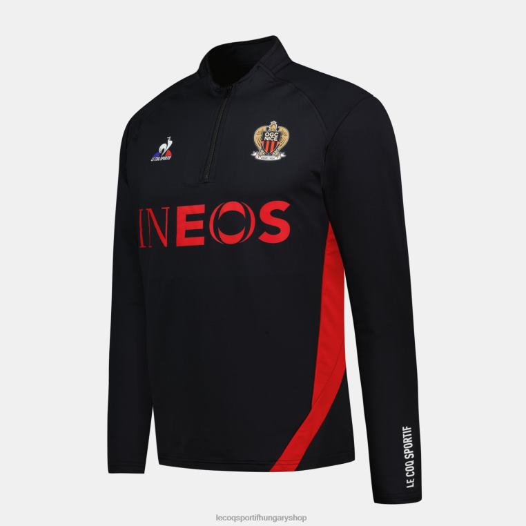 ruházat férfiak Le Coq Sportif fekete pulóver 846V33