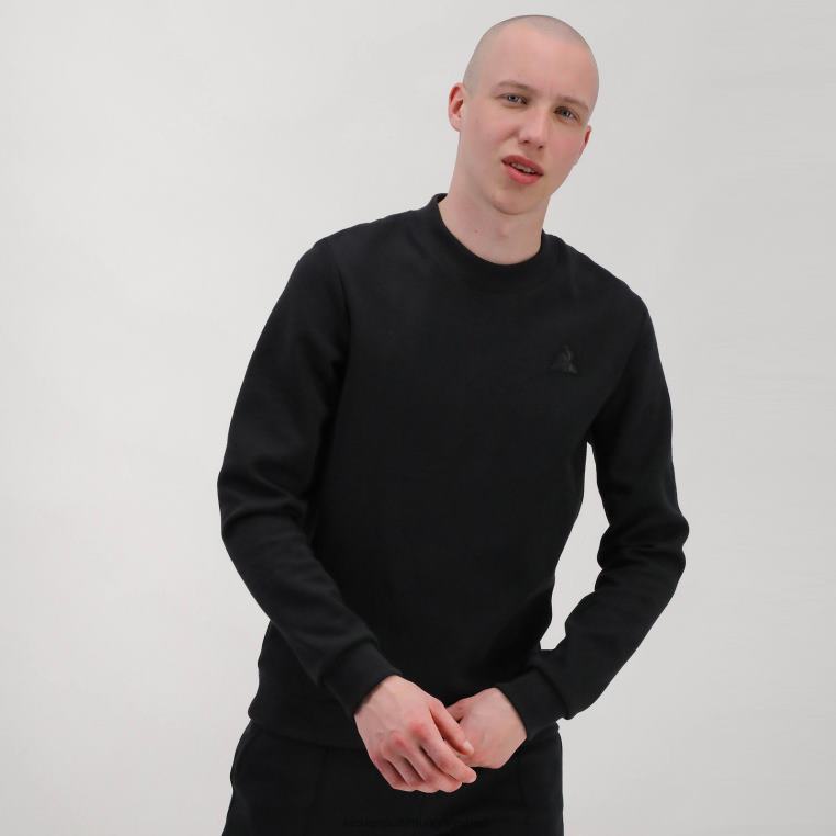 ruházat férfiak Le Coq Sportif fekete pulóver 846V79