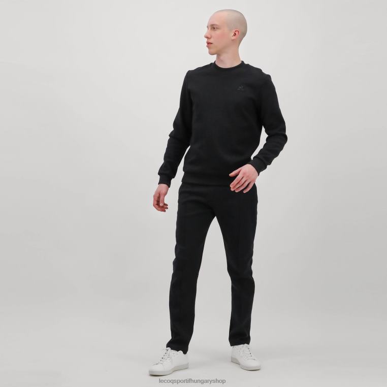 ruházat férfiak Le Coq Sportif fekete pulóver 846V79