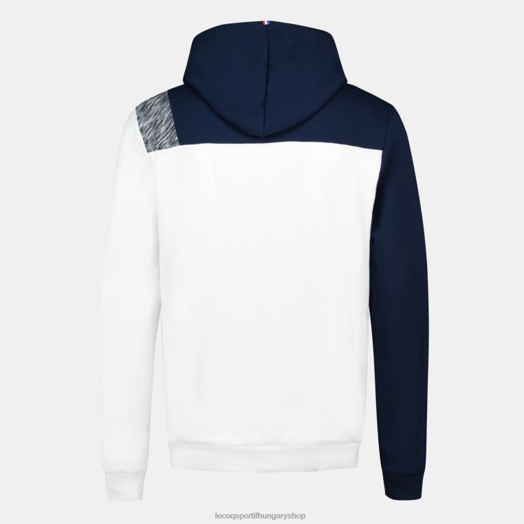 ruházat férfiak Le Coq Sportif kapucnis pulóver fehér 846V20