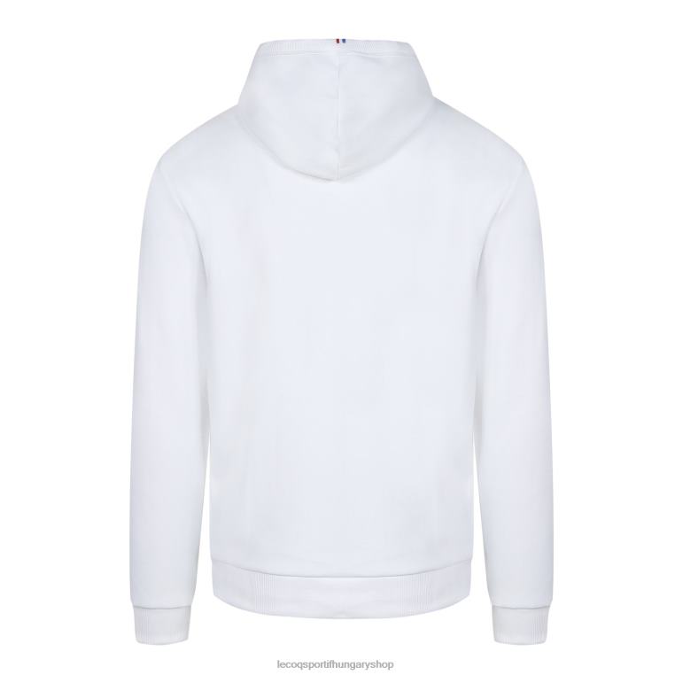 ruházat férfiak Le Coq Sportif kapucnis pulóver fehér 846V495