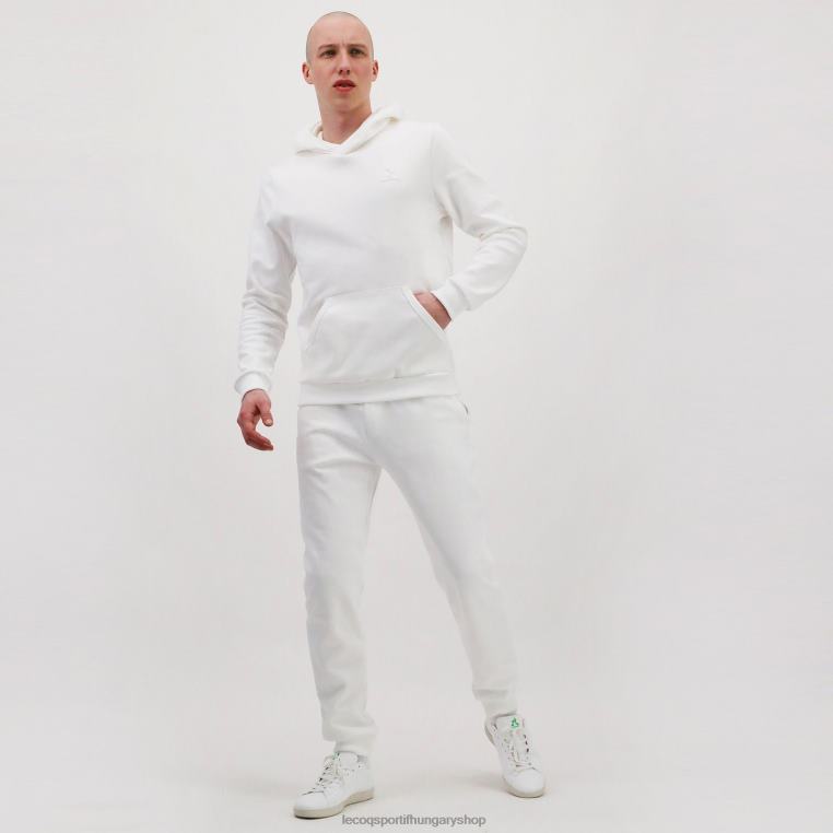 ruházat férfiak Le Coq Sportif kapucnis pulóver fehér 846V495